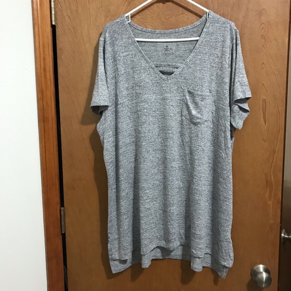 Sonoma Tops - Sonoma Heather Gray Tunic w Neck Detail 2X